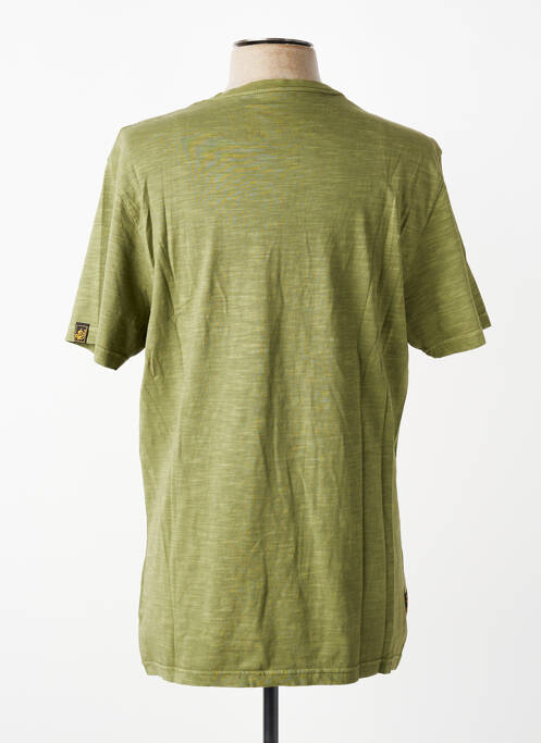 Tricou croială dreaptă mâneci scurte verde DAYTONA homme