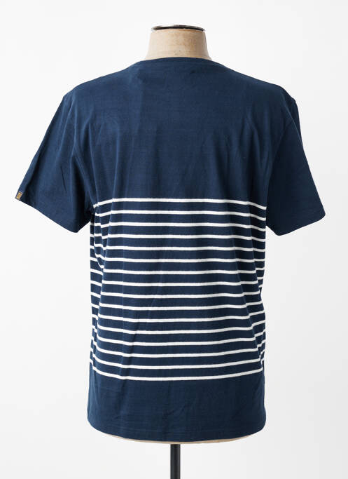 Tricou elasticitate mâneci scurte albastru D73 homme