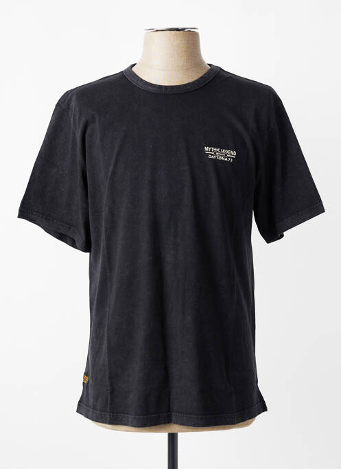 Tricou croială dreaptă mâneci scurte negru DAYTONA homme