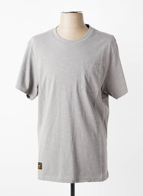 Tricou țesătură melanj mâneci scurte gri DAYTONA homme