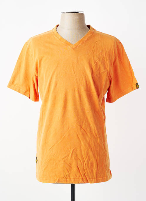 Tricou croială cambrată mâneci scurte portocaliu DAYTONA homme