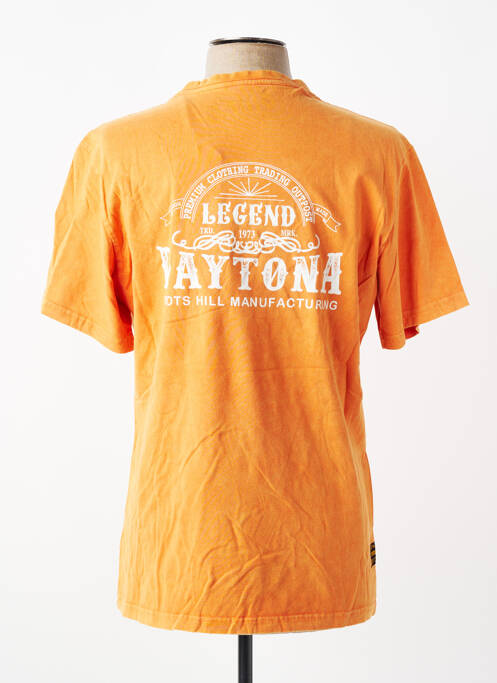 Tricou croială cambrată mâneci scurte portocaliu DAYTONA homme