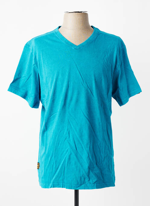 Tricou croială cambrată mâneci scurte albastru DAYTONA homme
