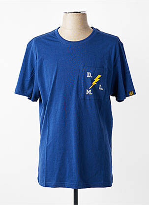 Tricou croială dreaptă mâneci scurte albastru DAYTONA bărbat