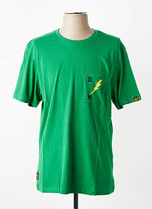 Tricou croială dreaptă mâneci scurte verde DAYTONA bărbat