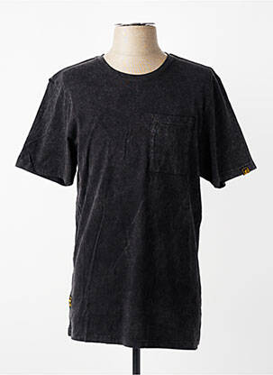 Tricou țesătură melanj mâneci scurte negru DAYTONA bărbat