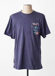Tricou broderie mâneci scurte albastru DAYTONA homme