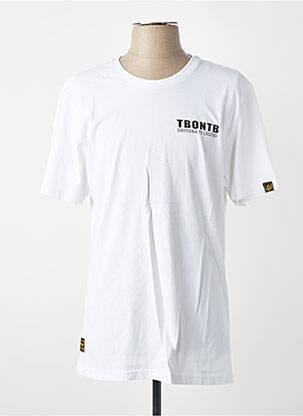 Tricou croială cambrată mâneci scurte alb DAYTONA bărbat