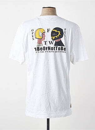 Tricou croială cambrată mâneci scurte alb DAYTONA bărbat