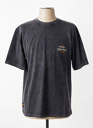 Tricou croială dreaptă mâneci scurte gri DAYTONA bărbat