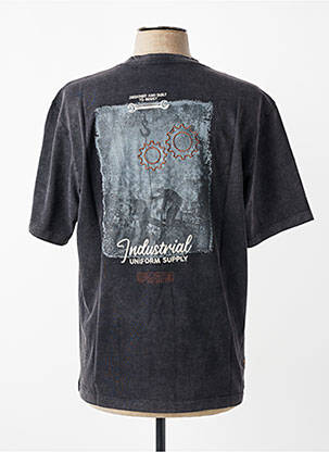 Tricou croială dreaptă mâneci scurte gri DAYTONA bărbat