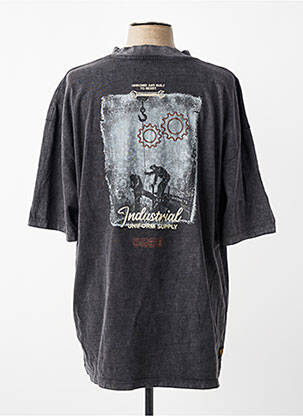 Tricou croială dreaptă mâneci scurte gri DAYTONA bărbat