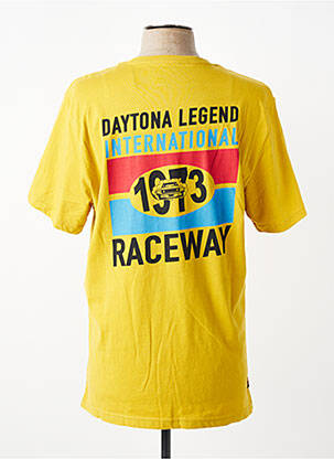 Tricou croială cambrată mâneci scurte galben DAYTONA bărbat