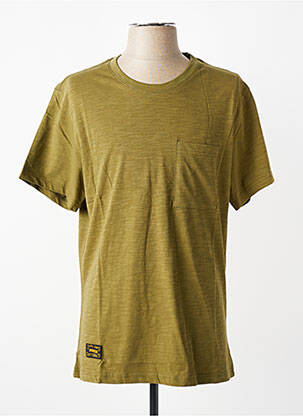 Tricou țesătură melanj mâneci scurte verde DAYTONA bărbat