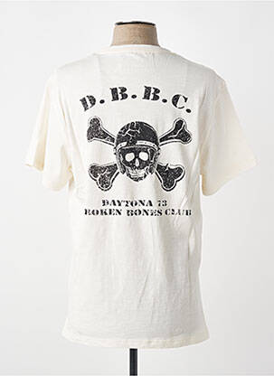 Tricou țesătură melanj mâneci scurte bej DAYTONA bărbat