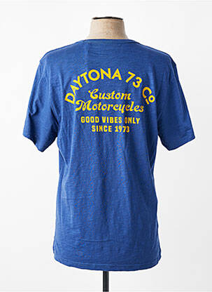 Tricou elasticitate mâneci scurte albastru DAYTONA bărbat