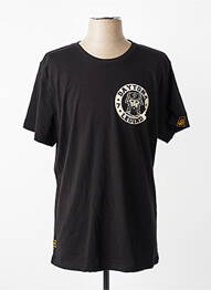 Tricou croială dreaptă mâneci scurte negru DAYTONA bărbat