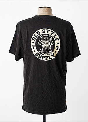 Tricou croială dreaptă mâneci scurte negru DAYTONA bărbat