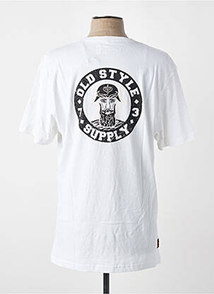 Tricou croială dreaptă mâneci scurte alb DAYTONA bărbat
