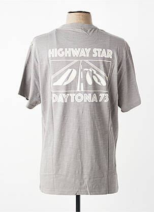 Tricou țesătură melanj mâneci scurte gri DAYTONA bărbat
