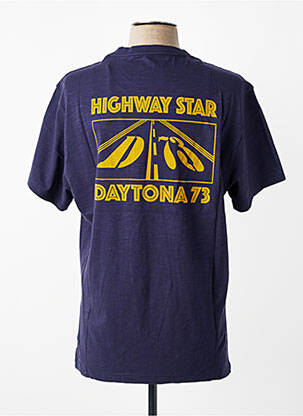 Tricou țesătură melanj mâneci scurte albastru DAYTONA bărbat