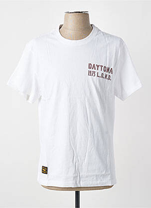 Tricou elasticitate mâneci scurte alb DAYTONA bărbat