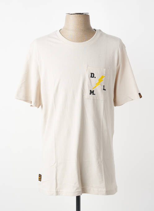 Tricou croială dreaptă mâneci scurte alb DAYTONA homme