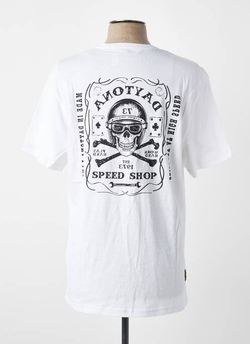 Tricou elasticitate mâneci scurte alb DAYTONA homme