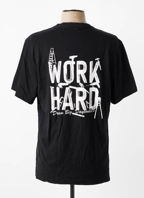 Tricou croială dreaptă mâneci scurte negru DAYTONA homme