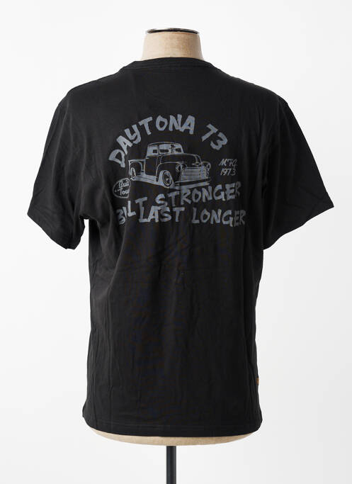 Tricou croială cambrată mâneci scurte negru DAYTONA homme