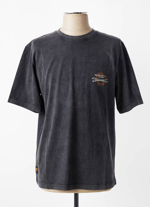 Tricou croială dreaptă mâneci scurte gri DAYTONA homme