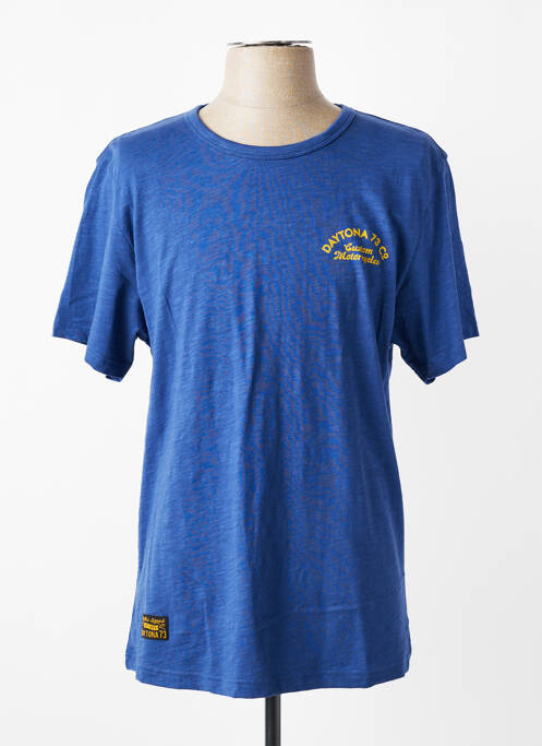 Tricou elasticitate mâneci scurte albastru DAYTONA homme