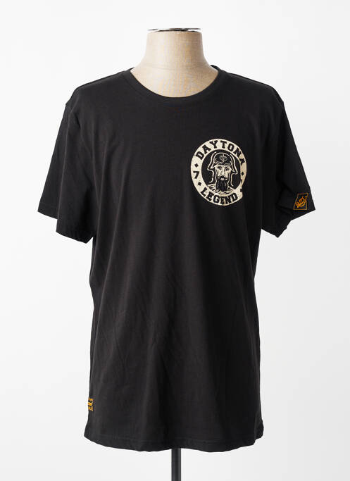 Tricou croială dreaptă mâneci scurte negru DAYTONA homme