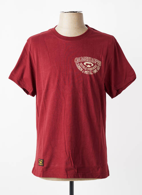 Tricou croială dreaptă mâneci scurte roșu DAYTONA homme