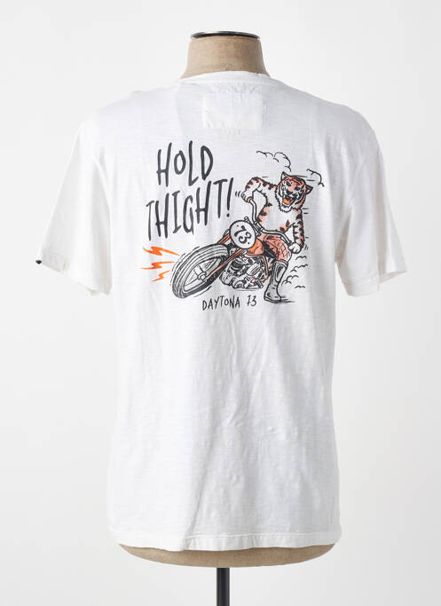 Tricou croială cambrată mâneci scurte alb DAYTONA homme