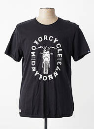 Tricou croială cambrată mâneci scurte negru DAYTONA homme