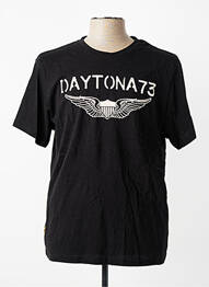 Tricou croială cambrată mâneci scurte negru DAYTONA homme