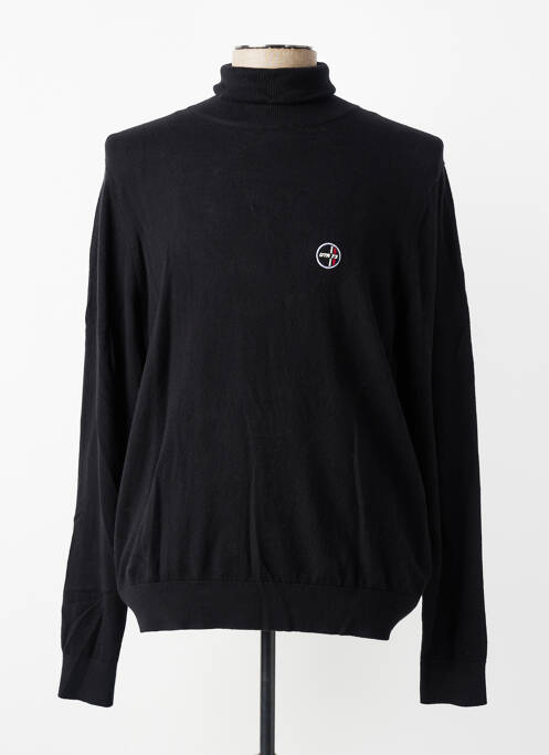 Pulover cu guler înalt elasticitate mâneci lungi negru DAYTONA homme