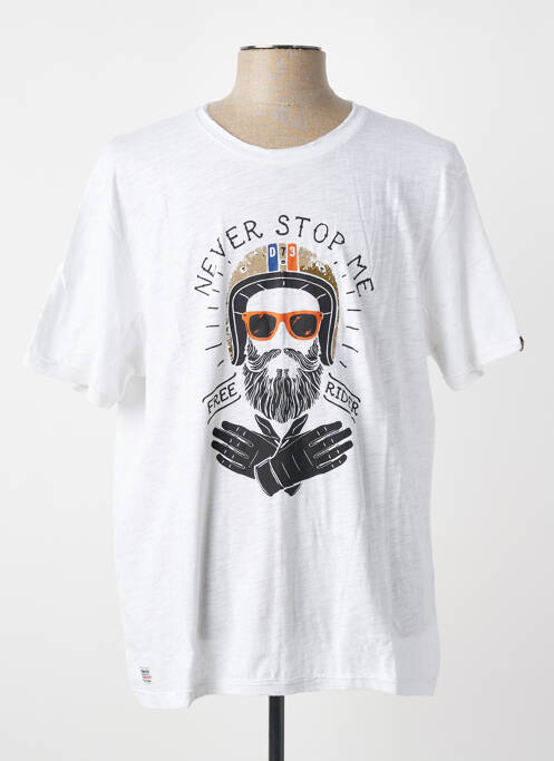 Tricou croială cambrată mâneci scurte alb DAYTONA homme