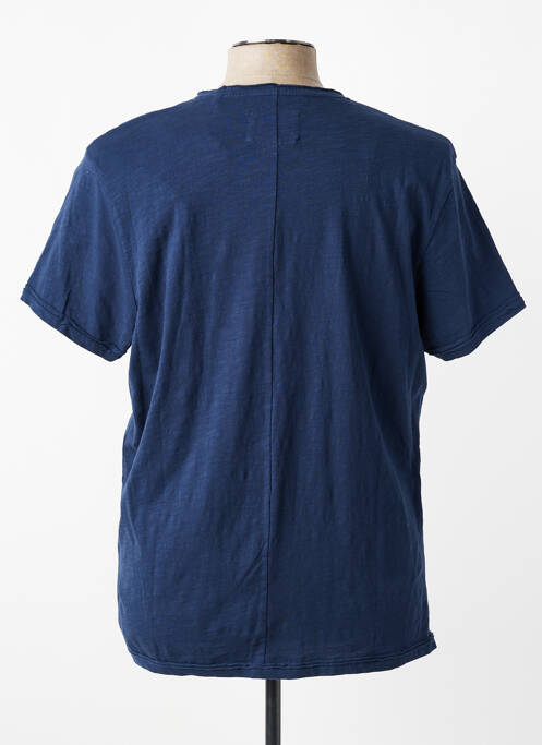Tricou croială cambrată mâneci scurte albastru DAYTONA homme