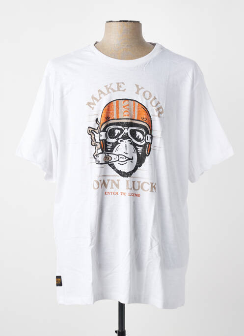 Tricou elasticitate mâneci scurte alb DAYTONA homme