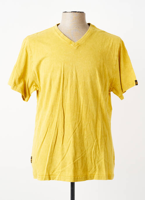 Tricou elasticitate mâneci scurte galben DAYTONA homme
