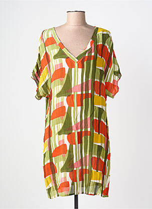 Rochie scurtă mâneci scurte mâneci scurte verde L'ATELIER D'ANNA femeie