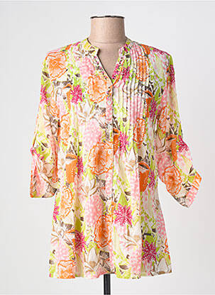 Tunică mâneci lungi închidere cu nasturi pe față portocaliu AGATHE & LOUISE femme