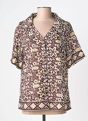 Cămașă mâneci scurte mâneci scurte maro AGATHE & LOUISE femme