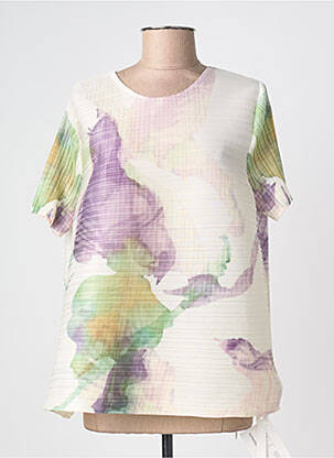 Top croială fluidă mâneci scurte bej NESLAY femme