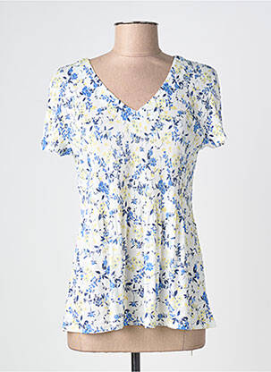 Top elasticitate mâneci scurte albastru VIE NOCTURNE femme