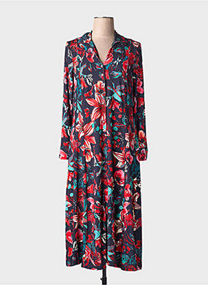 Rochie lungă mâneci lungi mâneci lungi albastru MALOKA femme