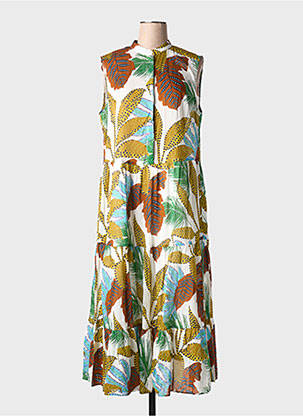 Rochie lungă croială evazată fără mâneci maro 0039 ITALY femme