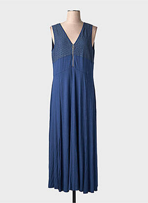 Rochie lungă fără mâneci fără mâneci albastru MALOKA femme